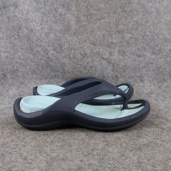 Crocs Jibbitz Sandals Kid Shoes Flip Flop Slip On Casual Comfort Blue C12/13 - Picture 1 of 11